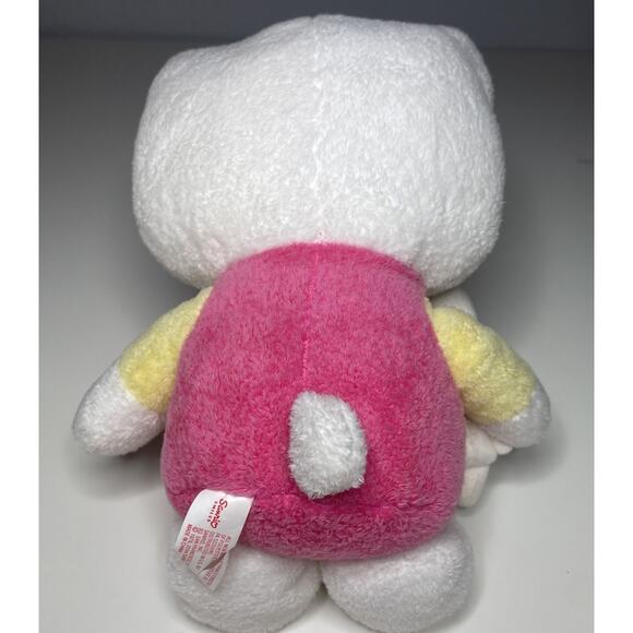 Vintage 2004 Sanrio Smiles Hello Kitty Plush 10” Holding Mini Bunny Pink Yellow - Picture 2 of 10
